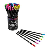 INDRA CREATIVE Lapiz Black Triangular HB Bote con 72 piezas (IND-0123-F)