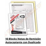 Block Notas de Remisión Autocopiante