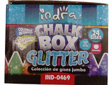 INDRA Chalk box Gis Jumbo Glitter caja c/ 24 pzas (0469)