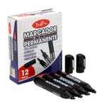 INDRA Marcador Permanente Grueso Punta Cincel c/12 (IND-0001)
