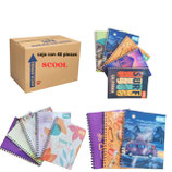 SCOOL Cuaderno Profesional Doble Arillo 100 hojas (Diseño) Caja de 48