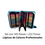 TRYME Portafolio 165 Lapices de Colores (1493)