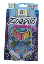 INDRA ZORRITO Lapices de Colores Jumbo Pastel 12 (IND-0006)