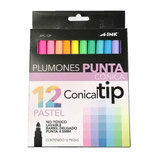 ARTLINE A-ink Plumones Conicaltip (Pastel) 12