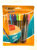 BIC Pluma Cristal Intenso Colores 10 pzs