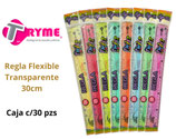 TRYME Regla Flexible Semitransparente Caja c/30 (6605)