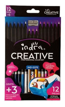 INDRA CREATIVE Lapices de Colores 12+3 (IND.0275)