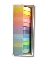 Set Washi Tape Pastel 12pzs (delgadas)