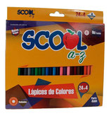 SCOOL Lapices de Colores 24+4