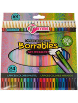 TRYME Lapices de Colores borrables sin madera 24 (1506)