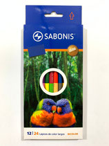 SABONIS Lapices de Colores Hexagonales 12/24 (P5000)