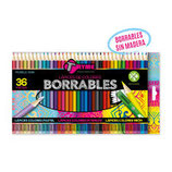 TRYME Lapices de Colores borrables sin madera 36 (1508)