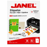 JANEL Etiqueta Laser Tamaño Carta c/25
