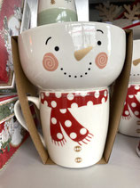 Formano Frühstücks-Set Geschenk-Idee Weihnachten Schneemann