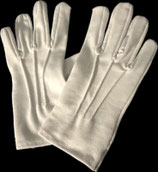 Une paire de gants blancs en coton (M, L, XL)