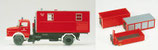 PREISER Mercedes LA1924 WLF Abrollkipper m. 4 Containern, Bausatz