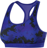 TCA Camo Print Womens Sports BH - Blue