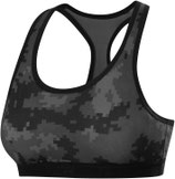 TCA Camo Print Womens Sports BH- Black/Grey