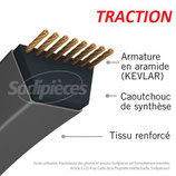 Courroies de traction pour CASTEL GARDEN  35062001/0