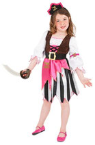 Piratenkostüm rosa für Mädchen