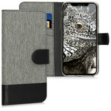 Wallet Case Apple iPhone XR Canvas Grau