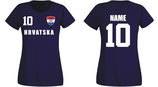 Kroatien WM 2018 T-Shirt Damen Navy