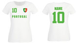 Portugal WM 2018 T-Shirt Damen Weiss