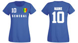 Senegal WM 2018 T-Shirt Damen Blau
