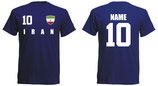 Iran WM 2018 T-Shirt Name/Druck Navy
