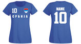 Serbien WM 2018 T-Shirt Damen Blau