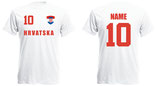 Kroatien WM 2018 T-Shirt Name/Druck Weiss