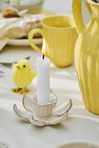 Kerzenhalter f/2,2 cm Kerze Daffodils butter cream