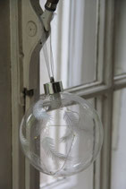 Glaskugel mit Licht 12cm aus Glas 2 er Set