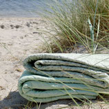 Quilt mit Maritimen Streifenmuster L180/B130 cm verte und weiss