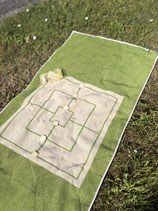 "Mühle" Spieltuch in Grün 70x140 cm
