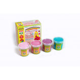 Fingerfarben nawaro, 4er Set M "Ecofee"- rosa, pink, violett, türkis - 4 Becher à 150g  -