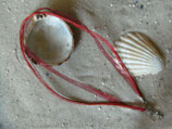 Organza-Wachsband-Halskette mit Karabiner Rot