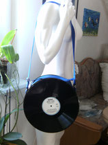 Schallplattentasche, LP-Handtasche blau
