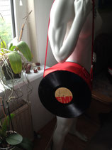 Schallplattentasche, LP-Handtasche rot