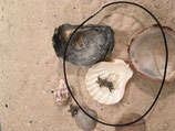 Lederhalsband mit Seestern-Anhänger und Seestern-Ohrhängern
