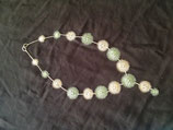 filigrane handgestrickte Elfenkette in Silber und Mint