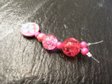 Anhänger Perlmuttperle und Glasperlen Rosa und Pink