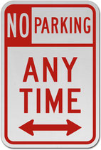 No Parking Any Time Sign2