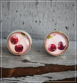 "Cherries & Dots" weiss/rosa