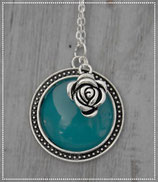 Kette "Amulett Rose" grün