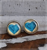 "Heart türkis" striped