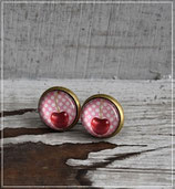 "Cherry & Dots" weiss/rosa