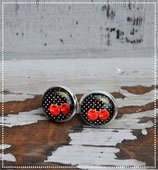 "Cherry Dots" weiss/rot/schwarz