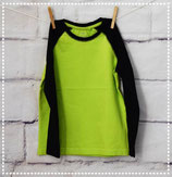 Raglanshirt, lime schwarz