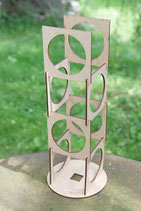 Maquette en bois de la sculpture La TOUR de VITRUVE échelle 1:10